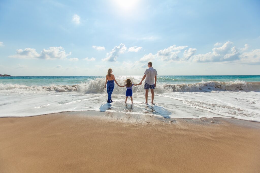 husband with her wife and son